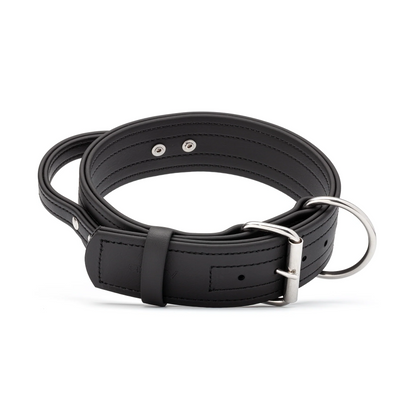 Viper Biothane Working Dog Collar + Built-in Handle - Stainless Steel Hardware