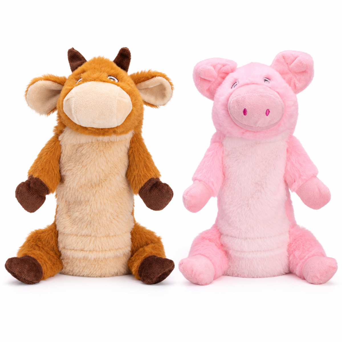 10" Crinkle Water Bottle Dog Toy – Pig & Cow – view 3