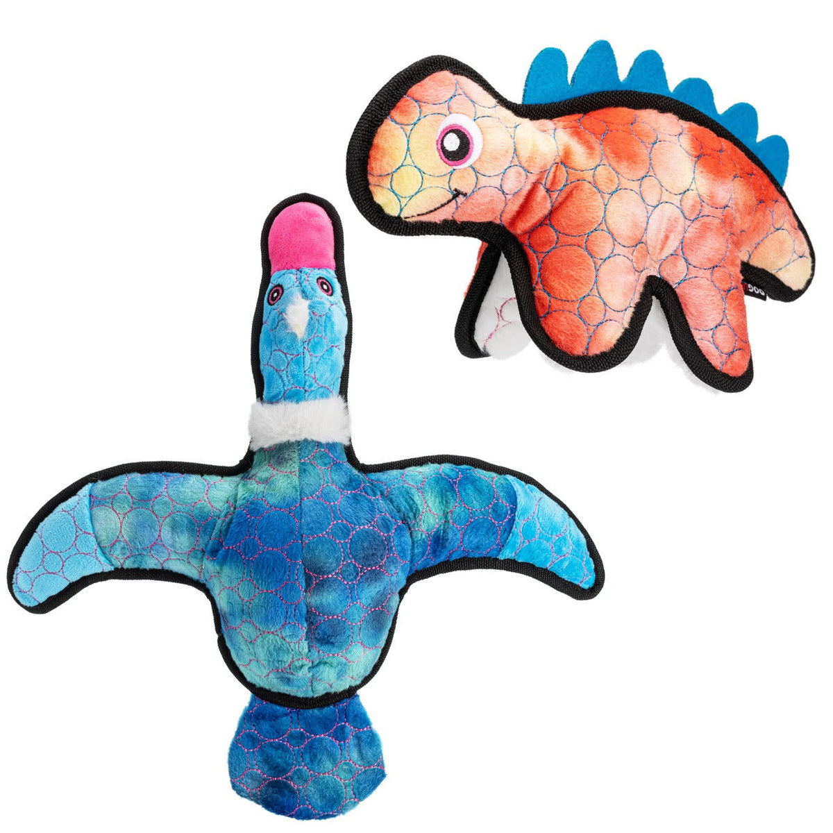 Durable Squeaky Dog Toys – Duck & Dinosaur – view 3