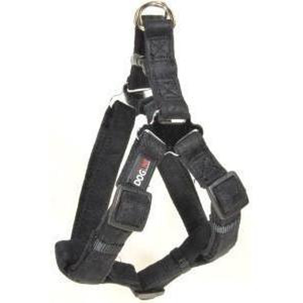 Comfort Microfiber Flat Step-In Dog Harness – Soft Harness for Small Dogs – Black