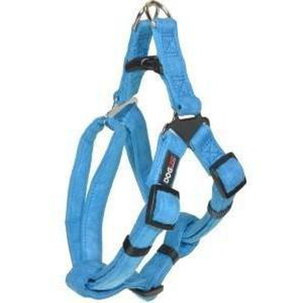 Comfort Microfiber Flat Step-In Dog Harness – Soft Harness for Small Dogs – Blue