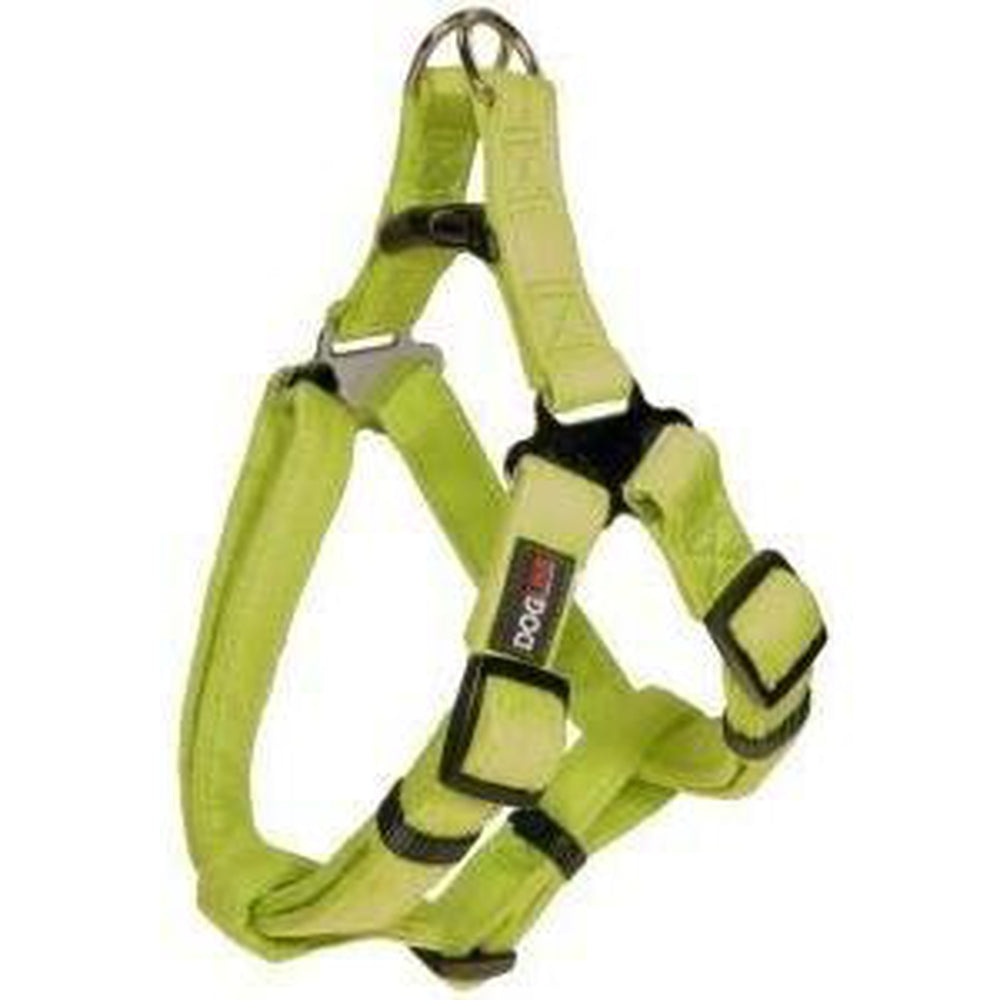 Comfort Microfiber Flat Step-In Dog Harness – Soft Harness for Small Dogs – Lime Green