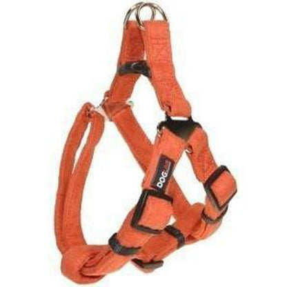 Comfort Microfiber Flat Step-In Dog Harness – Soft Harness for Small Dogs – Orange