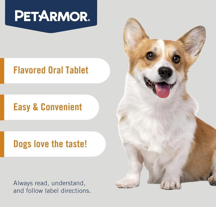 PetArmor 7 Way De-Wormer for Dogs - Flavored oral tablet, easy & convenient, loved by dogs. Always read and follow label directions.