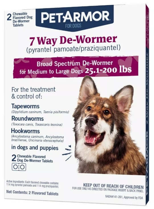 PetArmor 7 Way De-Wormer for Dogs | Effective Broad-Spectrum Treatment